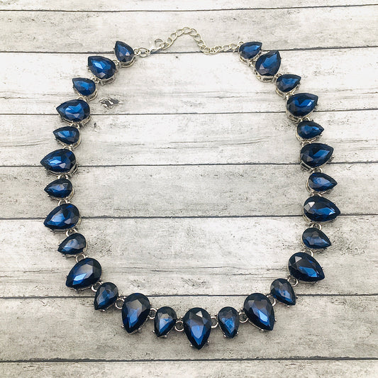 Sapphire Blue Choker Necklace
