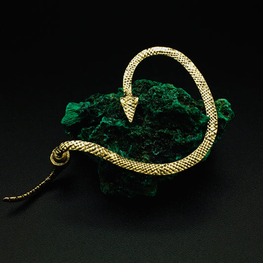 Gold Snake Ear Wrap | Viper Ear Cuff | Serpent Earring