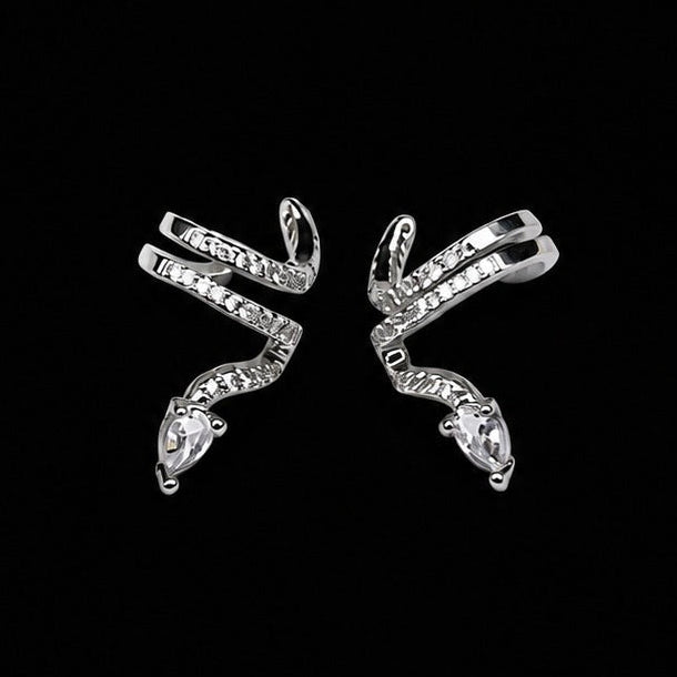 silver snake ear cuff