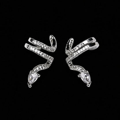silver snake ear cuff