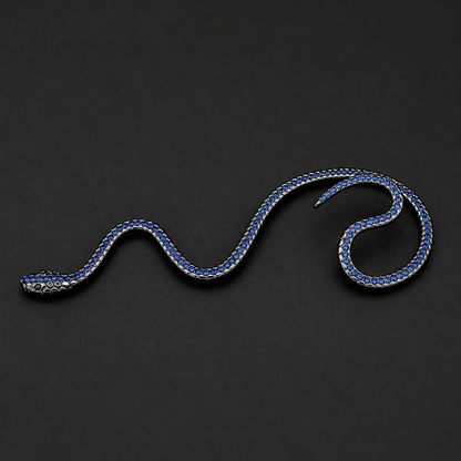 Blue Snake Ear Wrap