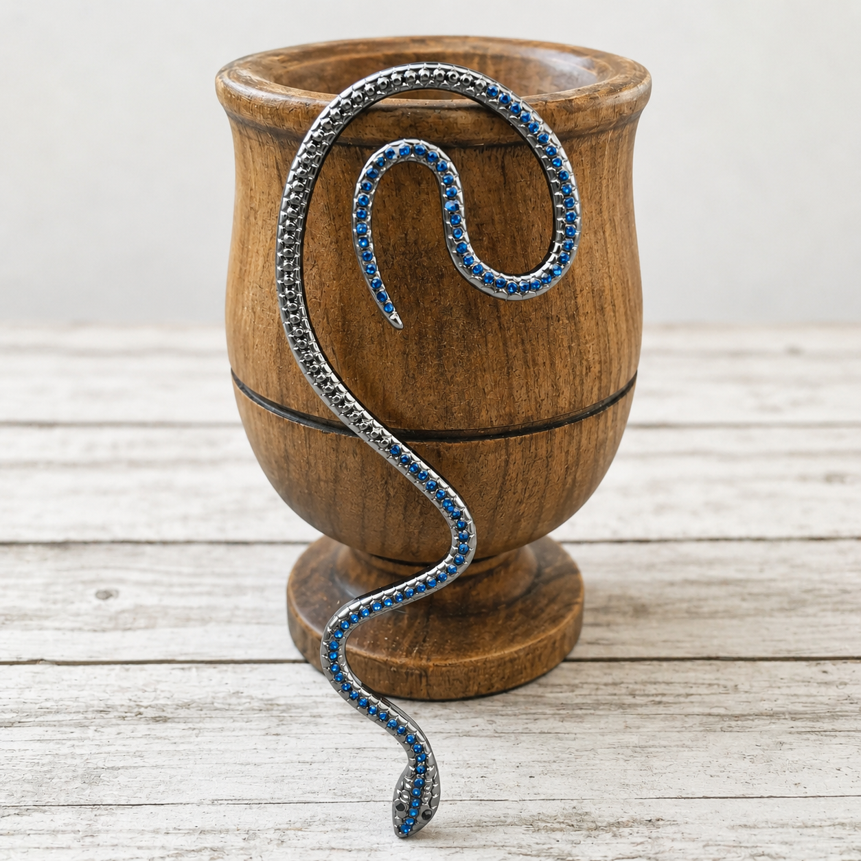 Blue Snake Ear Wrap