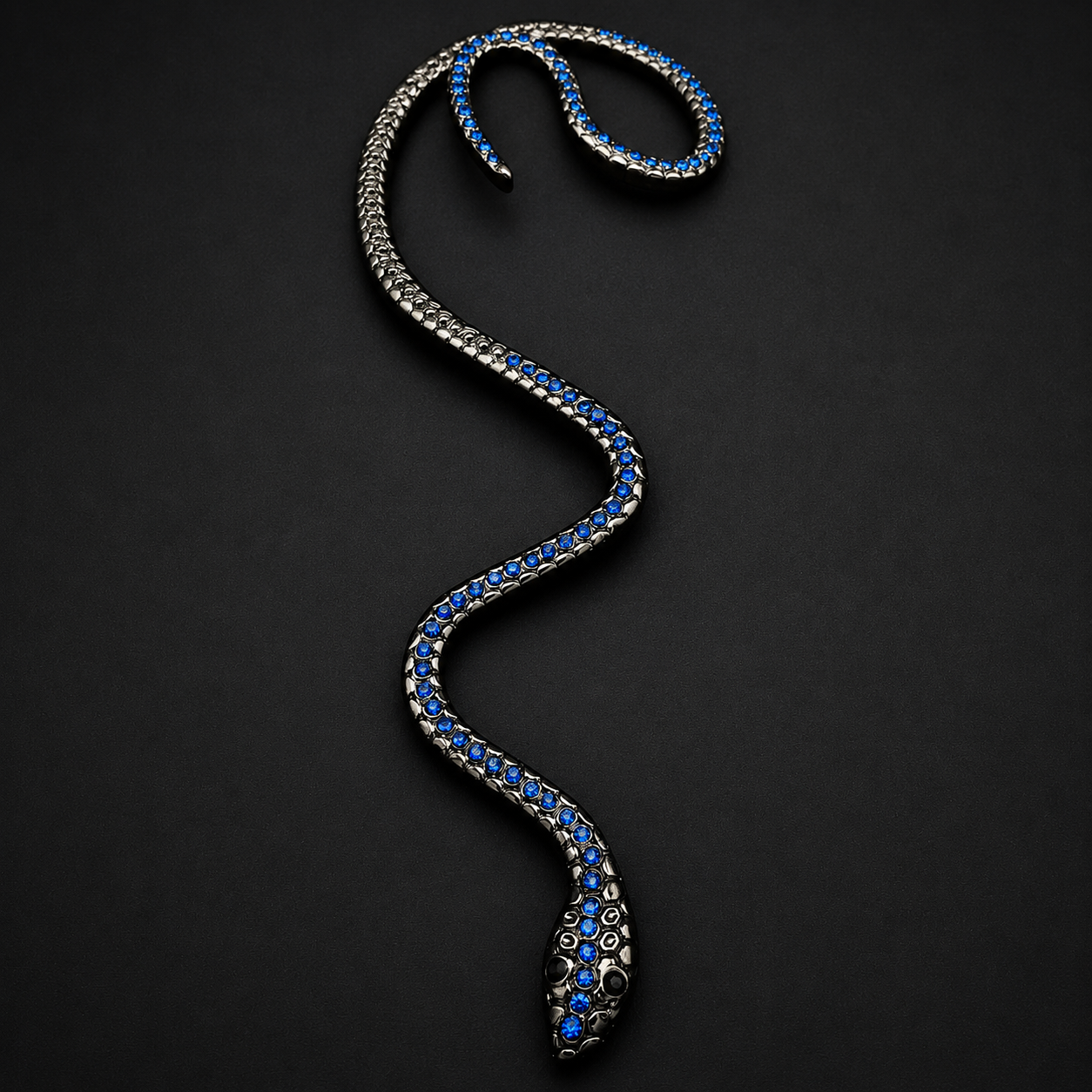 Blue Snake Ear Wrap