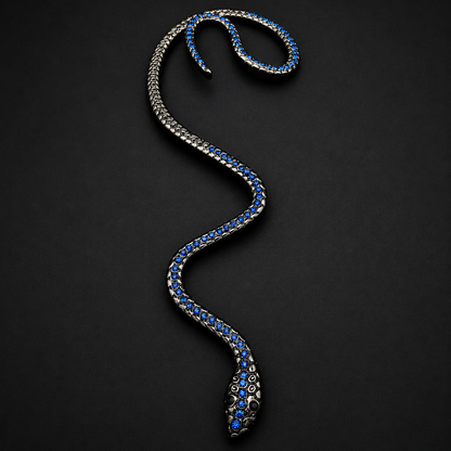 Blue Snake Ear Wrap
