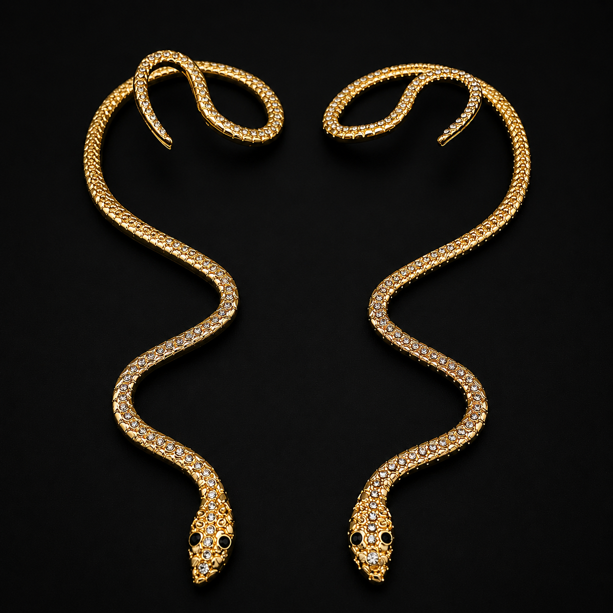 Gold Snake Ear Cuff for Left Ear – No-Piercing Boho Serpent Ear Wrap
