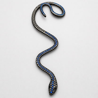 Blue Snake Ear Wrap