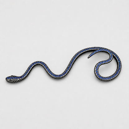 Blue Snake Ear Wrap