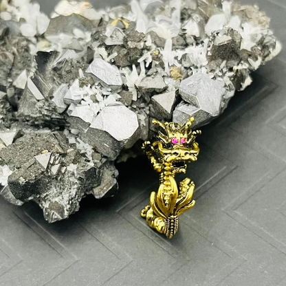 Handmade Adjustable Vintage Gold Fantasy Dragon Ring | Unique Mythical Jewelry