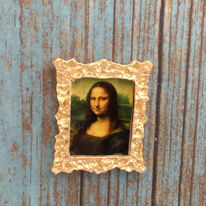 Golden-framed Mona Lisa Oil Painting Earrings, Renaissance Baroque Victorian Jewelry