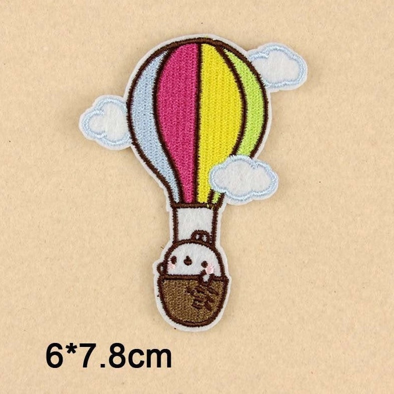 Hot Air balloon for Clothing Iron on Cute Patch Fabric Badge Garment DIY Apparel Accessories