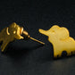 Minimalist Gold Elephant Stud Earrings: Charming Animal-Inspired Jewelry