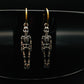 Skeleton Skull Hoop Earrings - Victorian Gothic Gold and Silver Skull Hoops | Halloween & Day of the Dead Statement Jewelry
