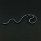 Vintage Silver and Blue Snake Ear Wrap | Bohemian Serpent Ear Cuff | Dragon Ear Wrap for Left or Right Ear | No Piercing Needed