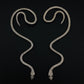 Silver Serpent Snake Ear Wrap - Bohemian Sparkling Snake Ear Cuff Statement Piece for Left or Right Ears without Piercing, Gift or Her, Him
