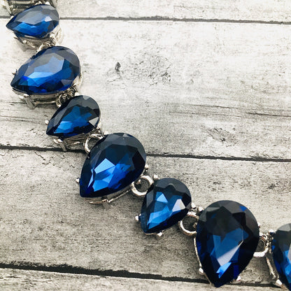 Sapphire Blue Choker Necklace