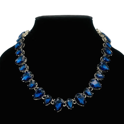 Sapphire Blue Choker Necklace