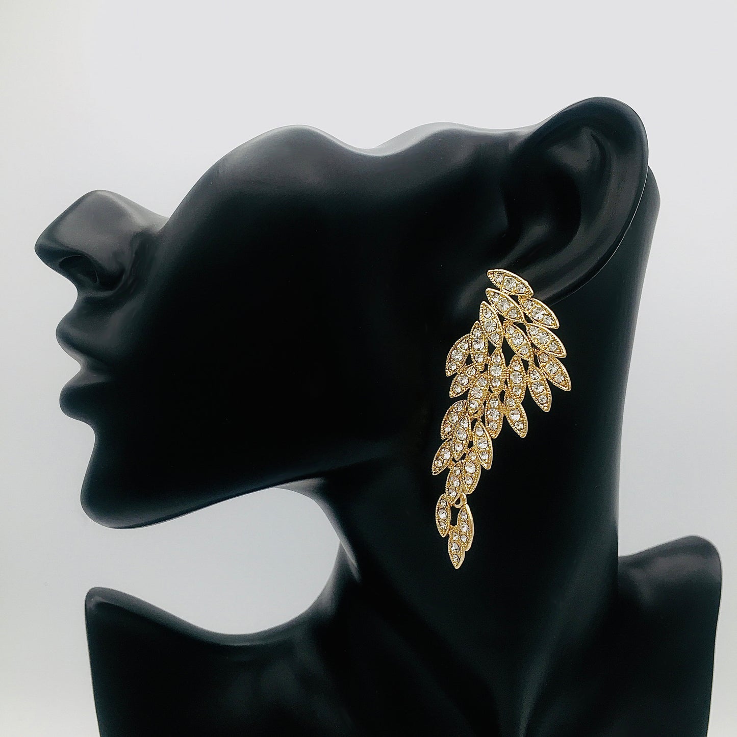 Victorian Gold Feather Wing Earrings: Angelic Boho Statement Jewelry for Weddings and Bridal Looks - Perfect Gift for Her