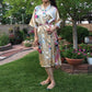 Peacock & Flower Blossoms Kimono Robe