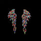 Vibrant Angel Feather Wing Earrings: Victorian Boho Elegance Dangles for Statement Jewelry, Perfect for Weddings and Hippie Chic