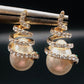 Victorian Gothic Gold Snake Pearl Drop Earrings: Serpent Climber Pearl Earrings | Statement Wrap-around Viper Jewelry,