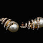 Victorian Gothic Gold Snake Pearl Drop Earrings: Serpent Climber Pearl Earrings | Statement Wrap-around Viper Jewelry,