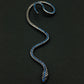 Vintage Silver and Blue Snake Ear Wrap | Bohemian Serpent Ear Cuff | Dragon Ear Wrap for Left or Right Ear | No Piercing Needed