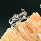 Handmade Adjustable Dragon Ring – Vintage Silver Fantasy Jewelry for Men & Women, Mythical Vintage-Style Fantasy Jewelry,