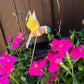 Natural Gem Stone Hummingbird Stick Garden Décor Art