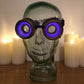 Illuminated Burner Goggles / Handmade Antique Gold Cyberpunk X-Ray Goggles that Light Up / For Halloween, Cosplay, Raves, Party, Concerts