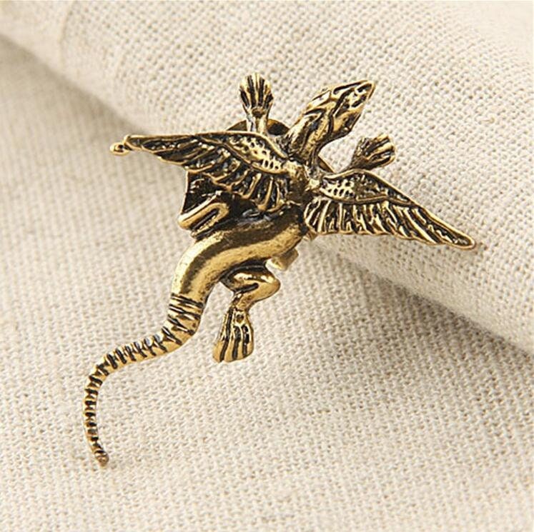 Vintage Dragon Ear Cuff/ Ear Clip No Pierce, Gold Dragon Ear Clip, Sliver Dragon Ear Clip for Right Ear, Statement Dragon Ear jewelry