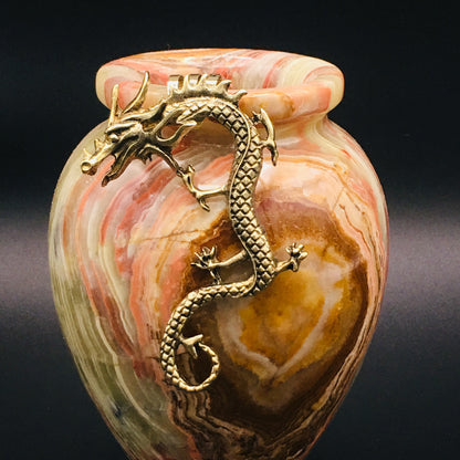 Gothic Punk Dragon Ear Cuff | Vintage Gold & Silver Clip-On Earring for Left Ear | No Piercing Required