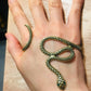 Snake Serpent Palm Bracelet with Emerald Eyes