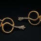 Gothic Gold Snake Drop Earrings | Victorian-Style Serpent Statement Jewelry with Imitation Diamonds
