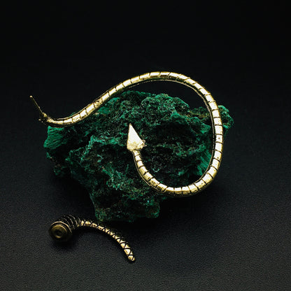 Silver Snake Ear Wrap | Viper Ear Cuff | Serpent Earring