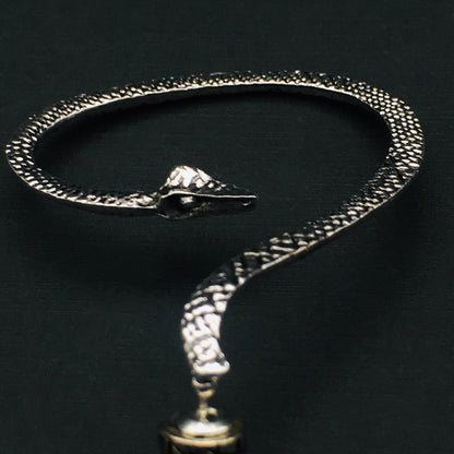 Silver Snake Ear Wrap | Viper Ear Cuff | Serpent Earring