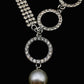 Pearl Pendant Crystal Necklace, Neo-classical Special-Shaped Personalized Necklace